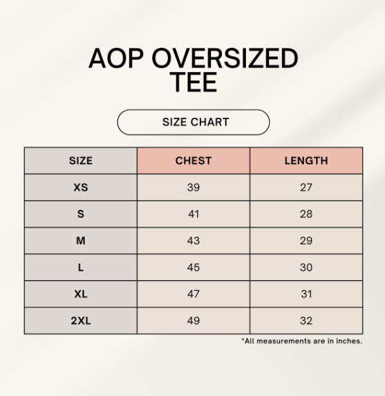 Unisex AOP Oversized Tee