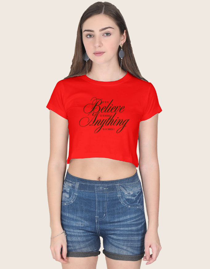 Women's Premium Cotton Crop Top - Breathable & Comfortable
