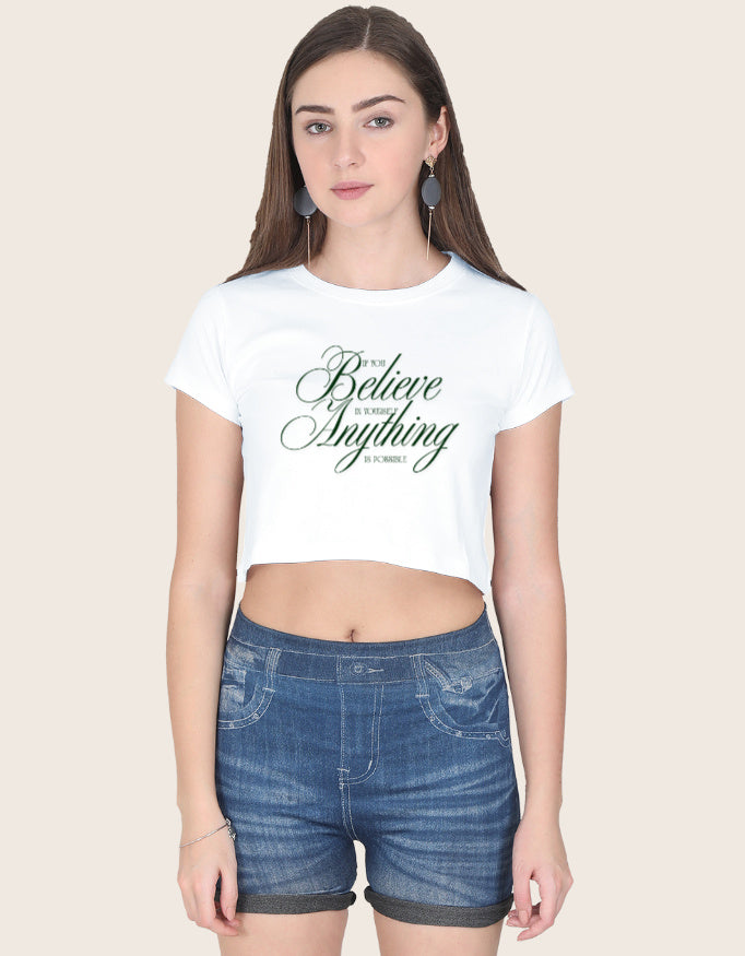 Women's Premium Cotton Crop Top - Breathable & Comfortable