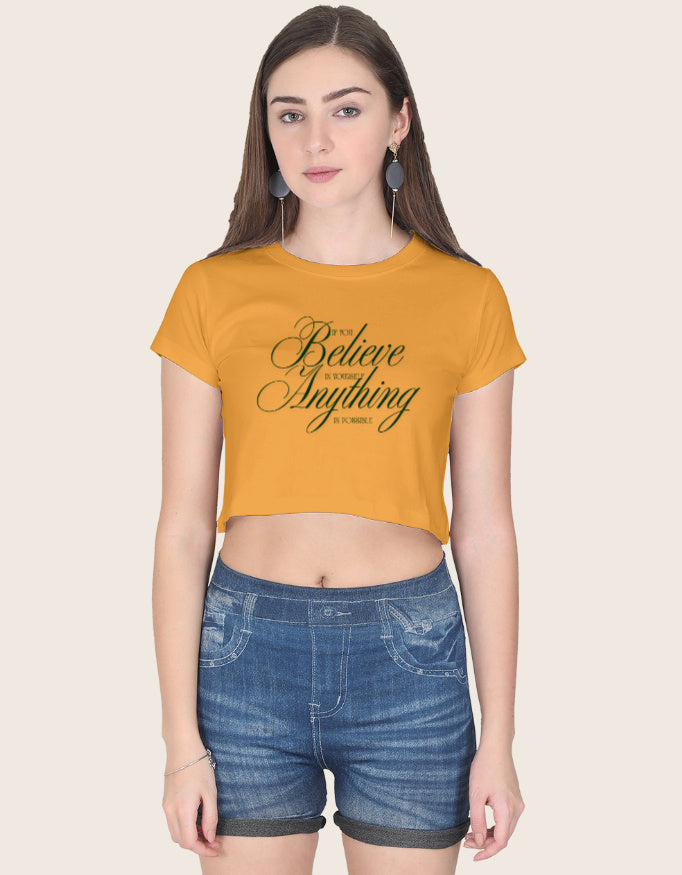 Women's Premium Cotton Crop Top - Breathable & Comfortable