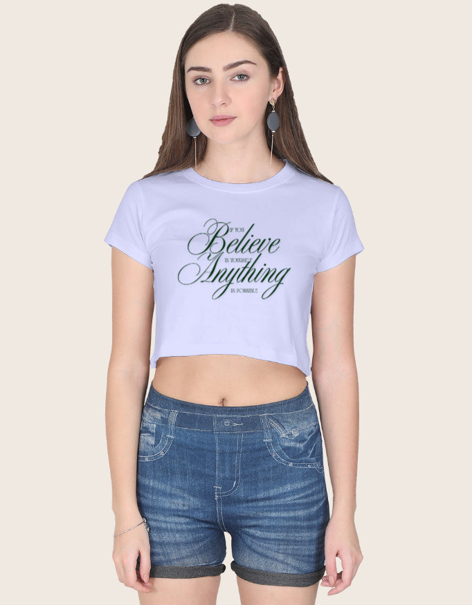Women's Premium Cotton Crop Top - Breathable & Comfortable