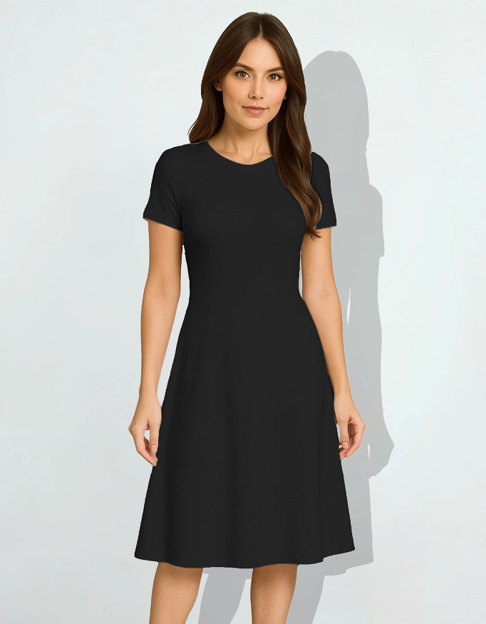 Black a line dress - Comfort and Style Combined